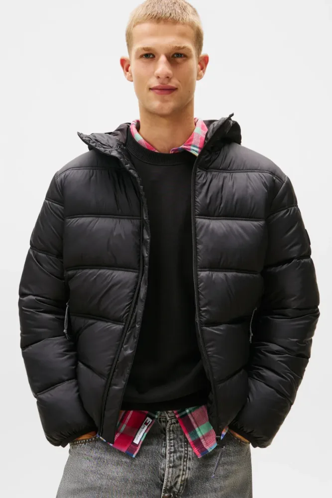 Tommy Jeans - Daunenjacke mit Kapuze, für Herren, Black, Größe M