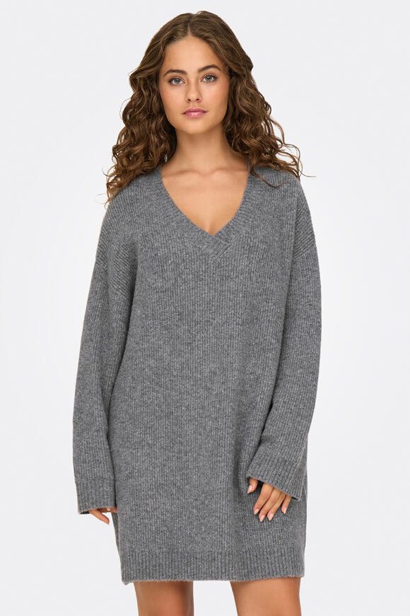 Only Alpha Oversize Strickpullover - Medium Grey Melange M Damen
