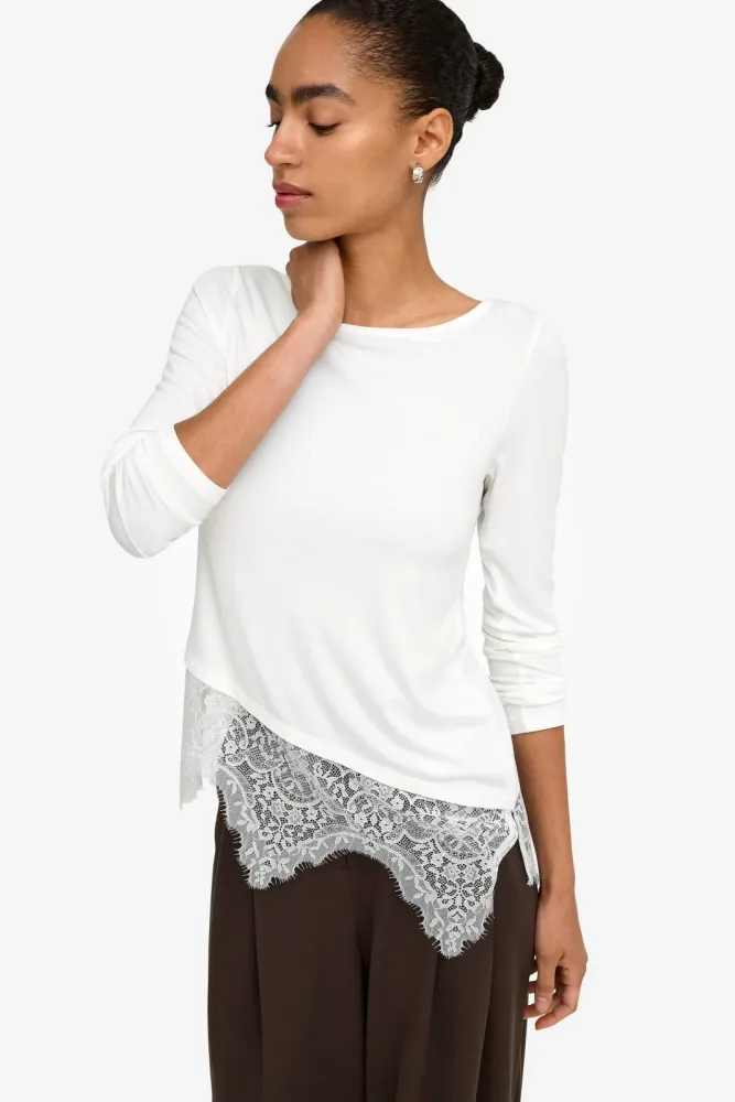 Only ONLLAILA Langarmshirt - Cloud Dancer S Damen