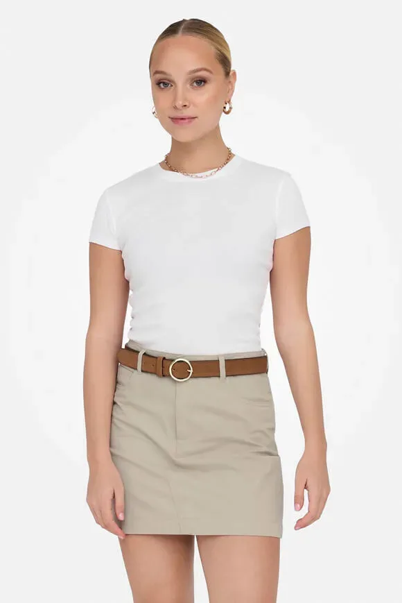 Only Elina T-Shirt - White XS Damen