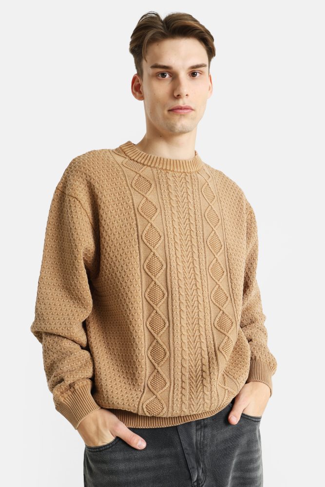 Redefined Rebel Frank Strickpullover - Dull Gold M Herren