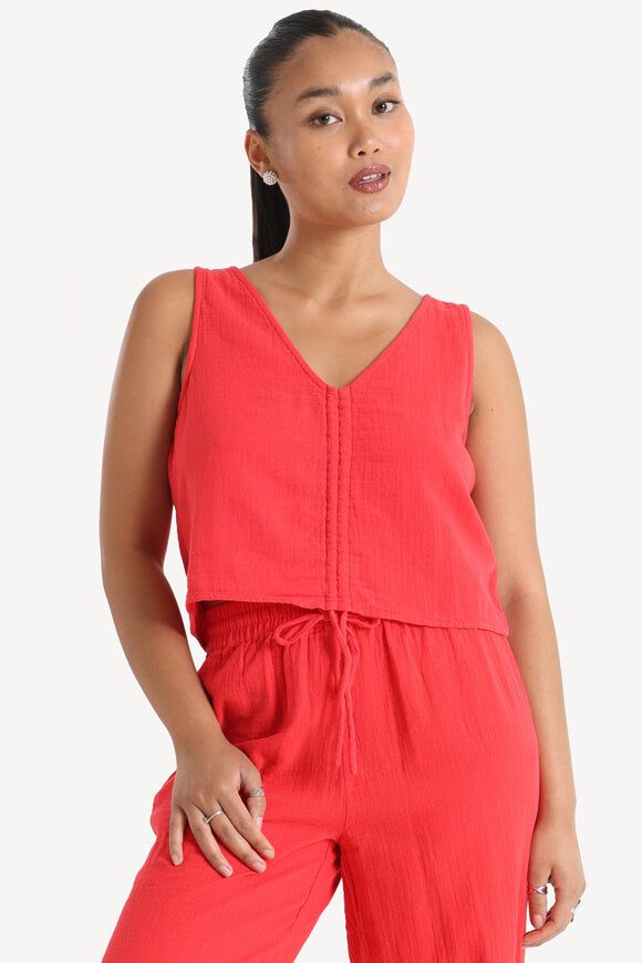 Pieces PCSASTINA Musselin Crop Top - Lollipop M Damen