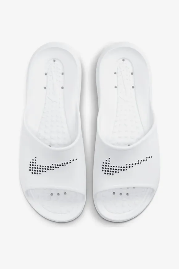 Nike Victori One Shower Pantoletten - White + Black EU42.5 Herren