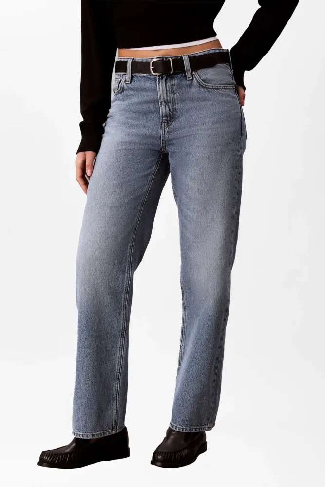 Calvin Klein Jeans Signature 90s Straight Leg Jeans L31 - Ocean Drive 24/31 Damen
