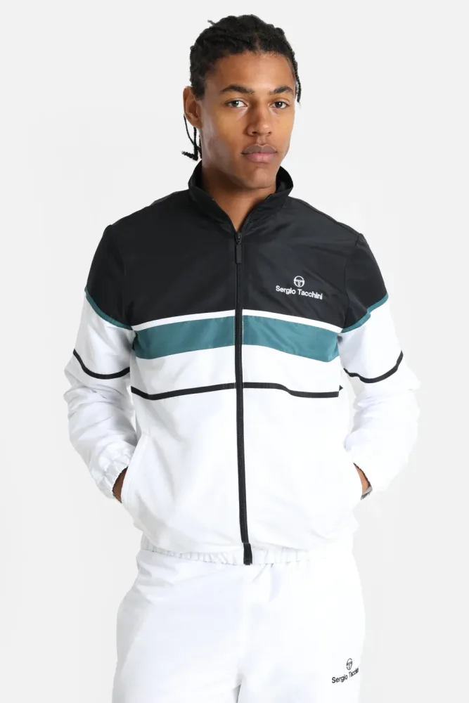 Sergio Tacchini Scorpione Trainingsjacke - White + Mediterranea L Herren