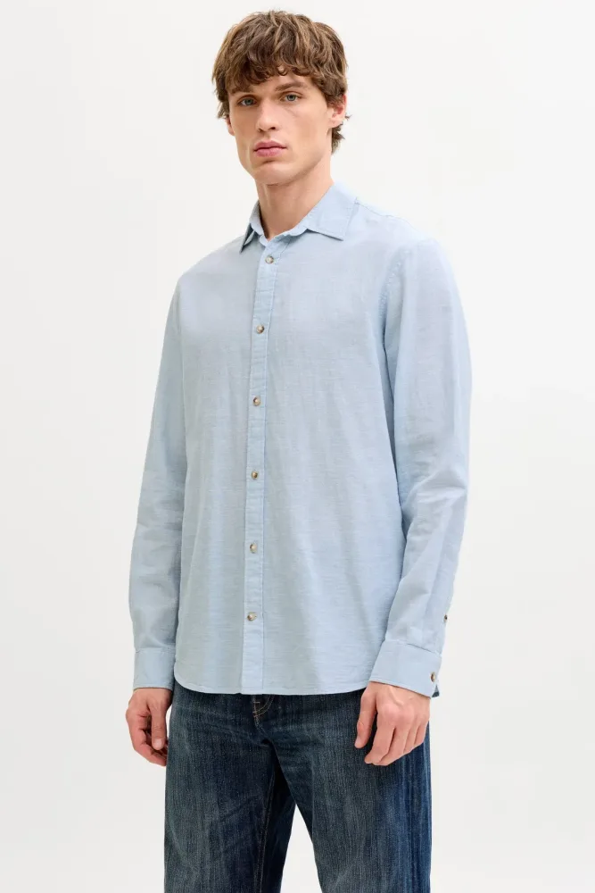 Jack & Jones JJESUMMER Leinenhemd - Celestial Blue XS Herren