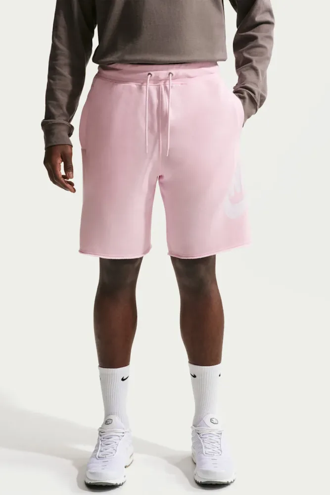 Nike Club Alumni Sweatshorts - Pink Foam + White XS Herren