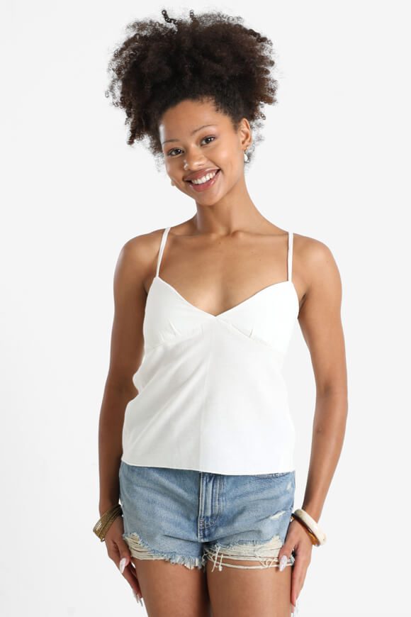 Tally Weijl Leinen Trägertop - Offwhite M Damen