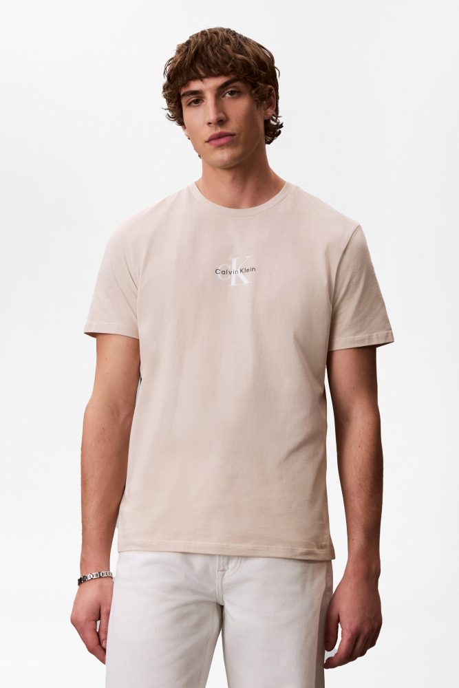 Calvin Klein Jeans - T-Shirt, für Herren, Ecru, Größe S