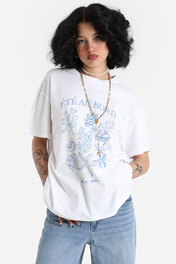 Pieces T-Shirt - Bright White M Damen