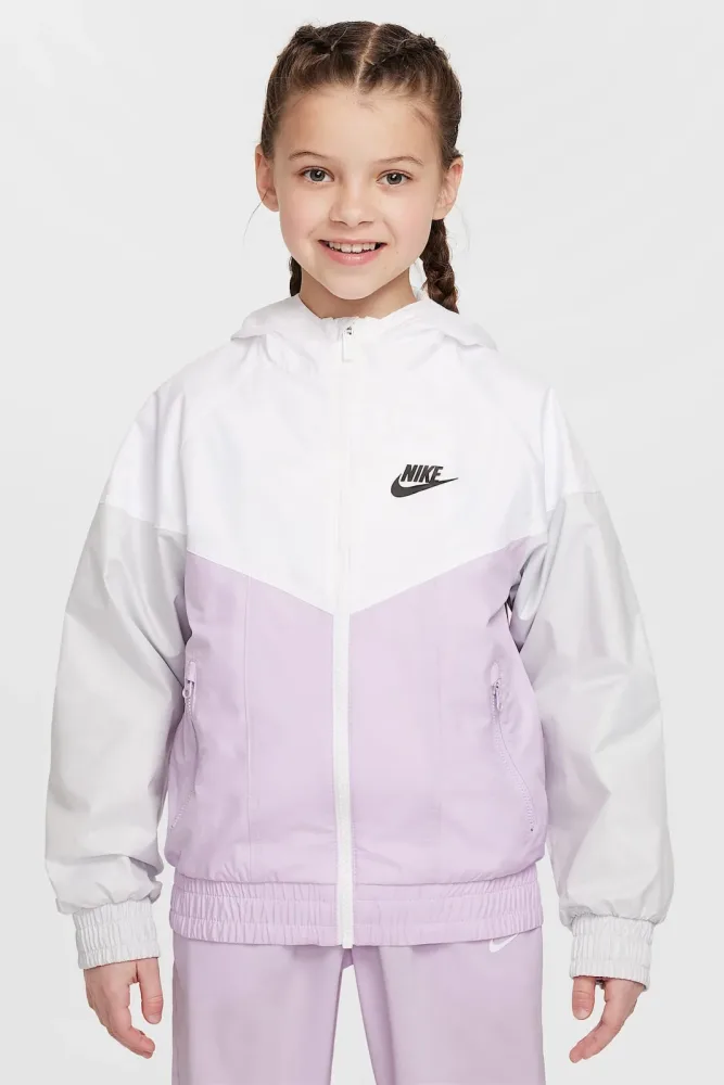 Nike Windbreaker - White + Doll L Kids