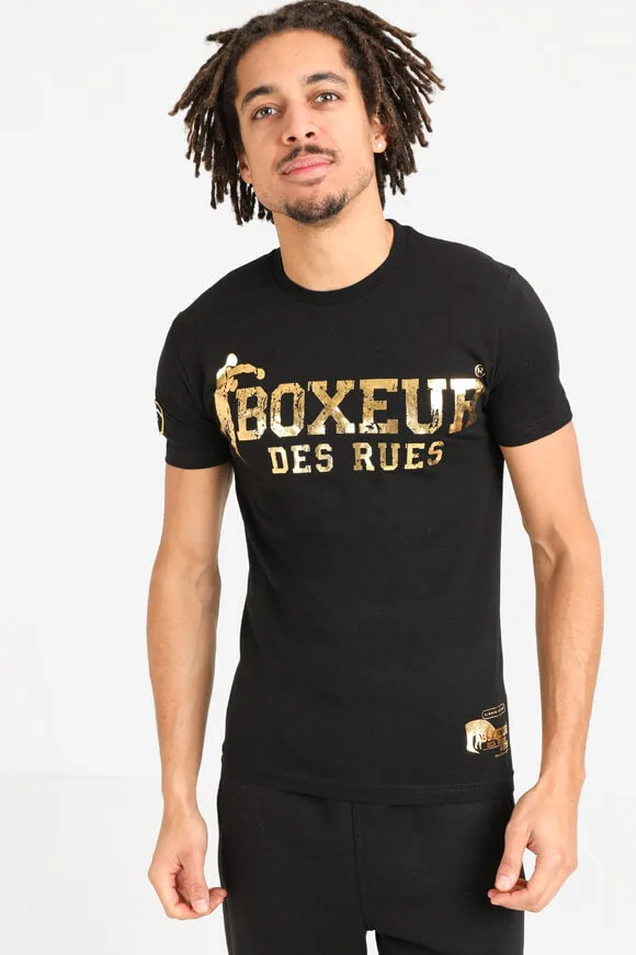Boxeur des Rues T-Shirt - Black + Gold 3XL Herren