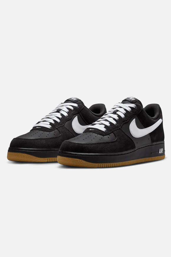 Nike Air Force 1 '07 LV8 Sneaker - Black + White + Gum + Light Brown EU42 Herren