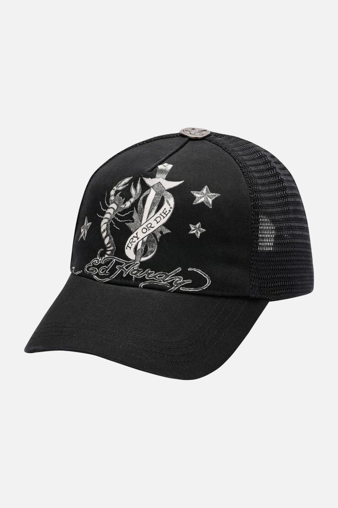 Ed Hardy Trucker Cap / Snapback - Black Einheitsgroesse Herren