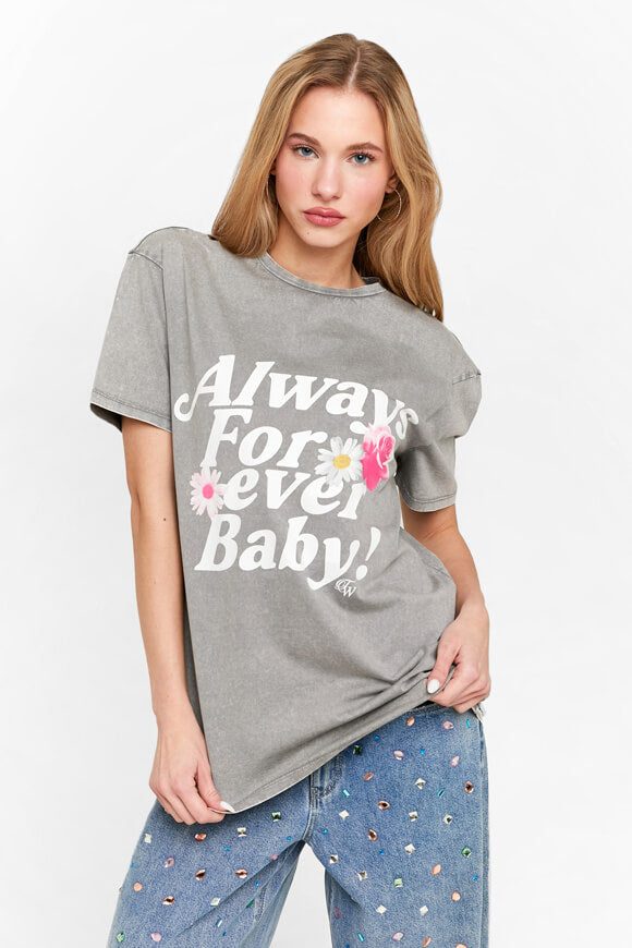 Tally Weijl Oversize T-Shirt - Light Grey S Damen