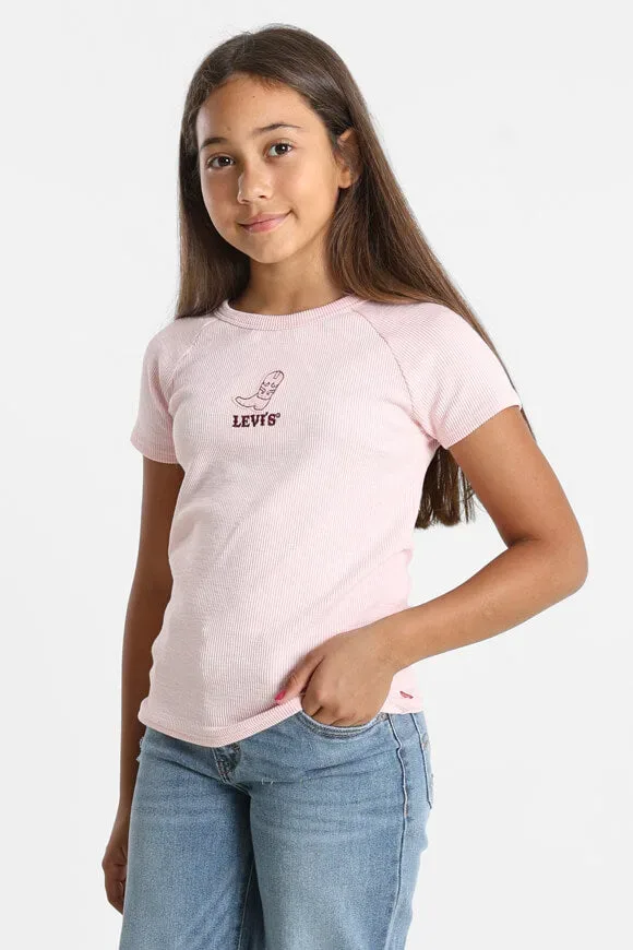 Levi's Geripptes T-Shirt - Crystal Rose 12 Kids