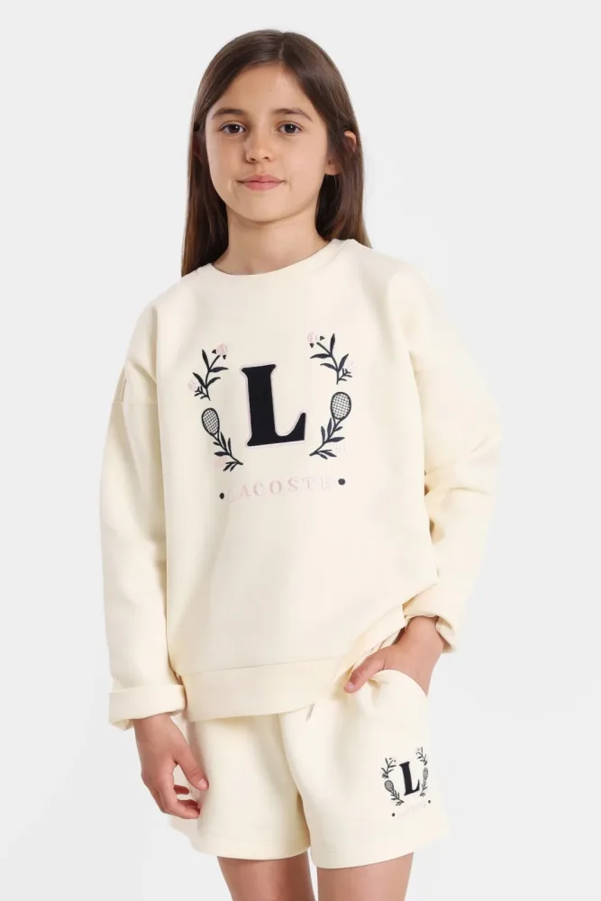Lacoste Spacer Oversize Sweatshirt - Poudre 12 Kids