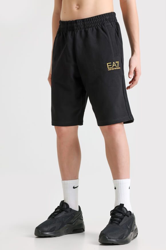 EA7 Emporio Armani Sweatshorts - Black + Gold 10 Kids