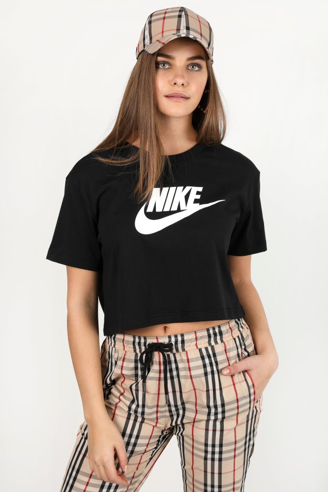 Nike Crop T-Shirt - Schwarz M Damen