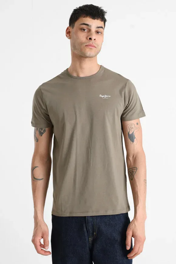 Pepe Jeans T-Shirt - Stone Green L Herren