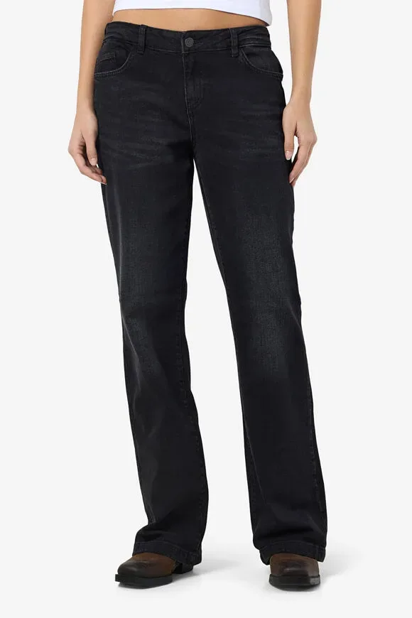 Noisy May NMNILA Wide Leg Jeans L32 - Black Denim 25/32 Damen