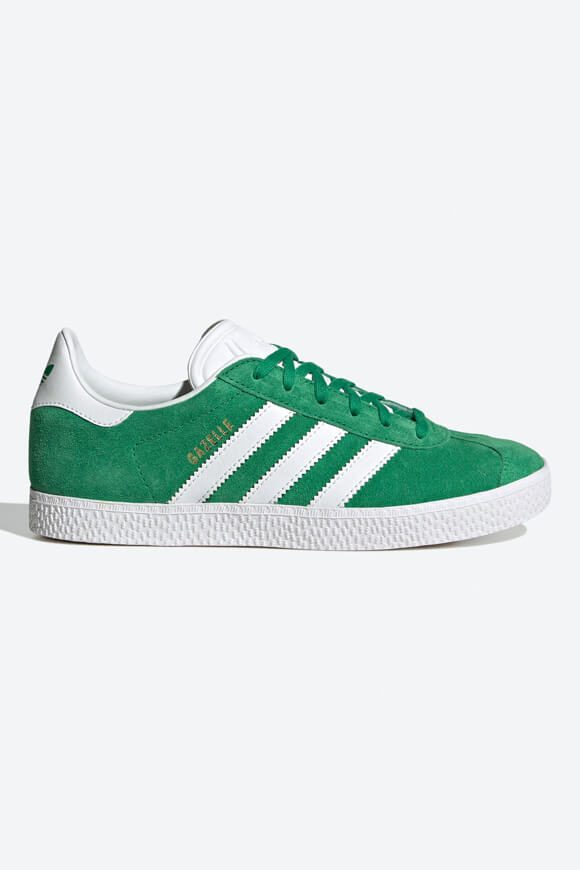 Adidas Originals Gazelle Sneaker - Green + Footwear White + Gold Metallic EU36 Kids