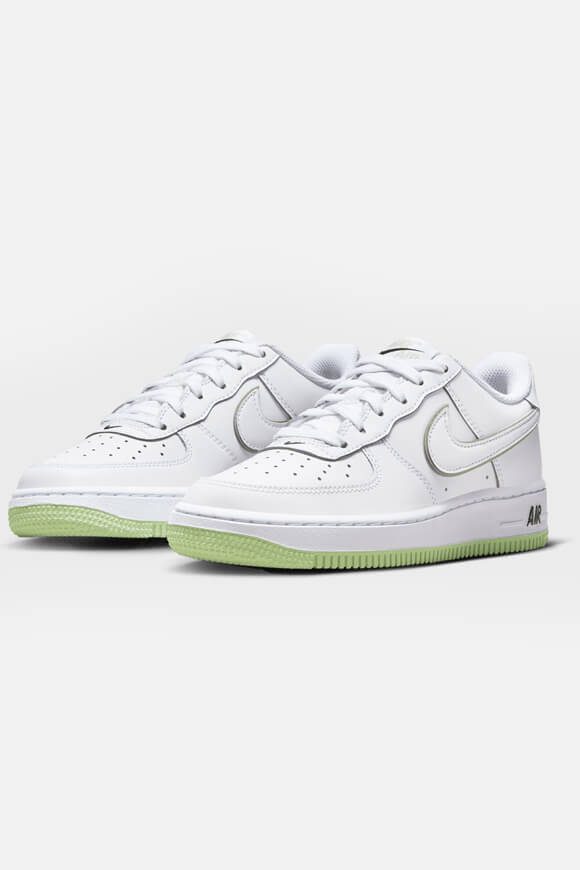 Nike Air Force 1 Sneaker - White + Honeydew EU36.5 Kids