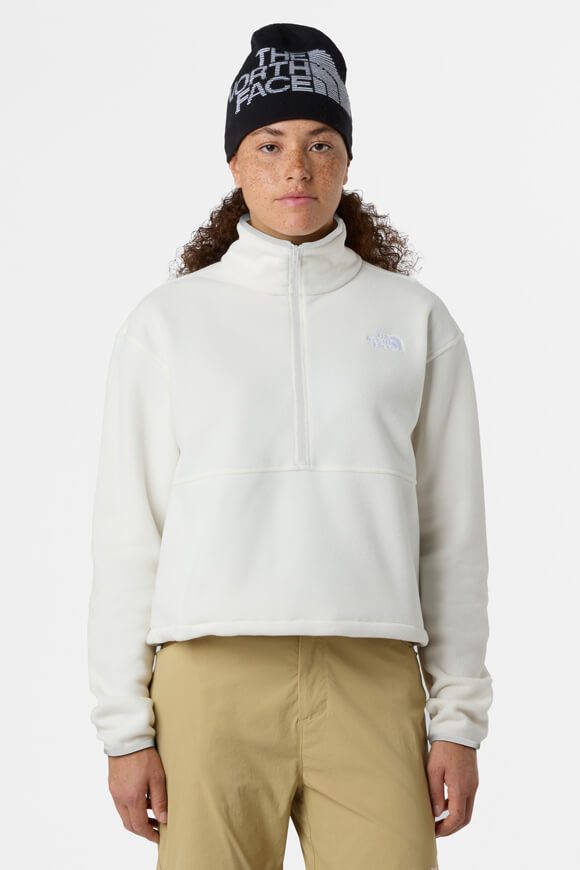 The North Face Glacier Crop Fleece Sweater - White Dune M Damen