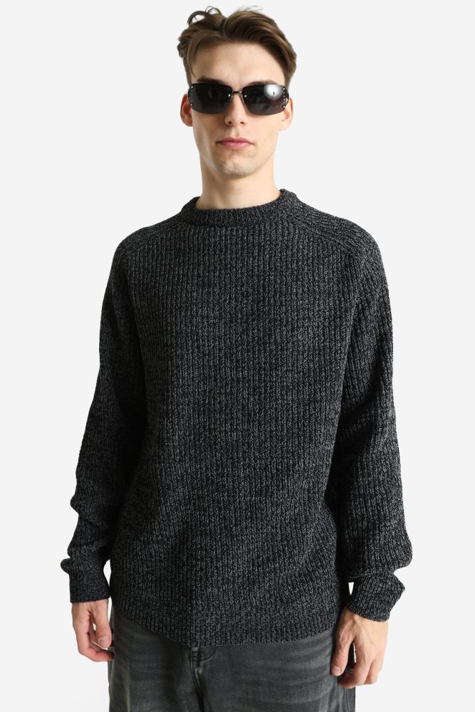 Only & Sons ONSJOIN Strickpullover - Black + Gray Pinst L Herren