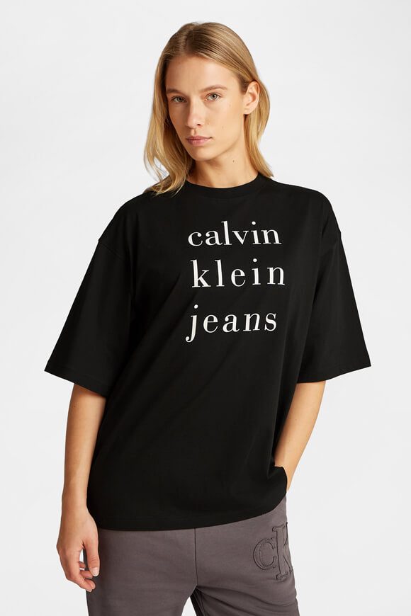 Calvin Klein Jeans Oversize T-Shirt - Black S Damen