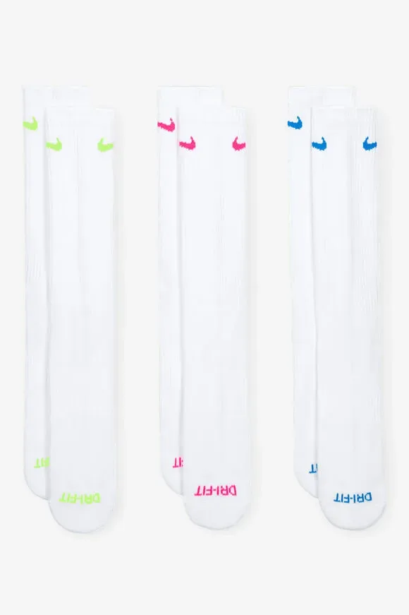 Nike Dreierpack Socken - White + Multicolor EU42-46