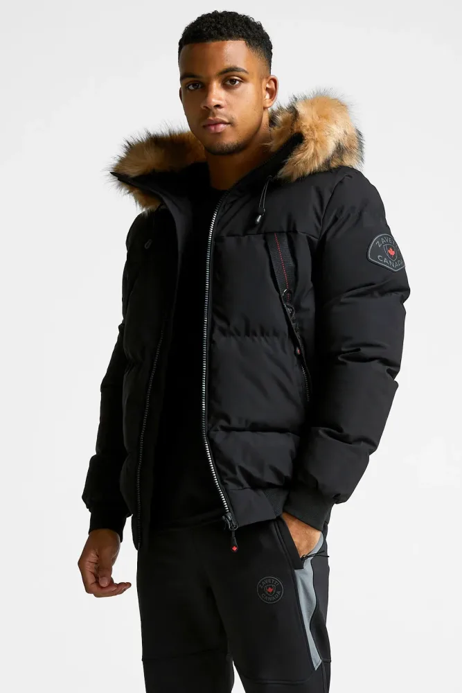 Zavetti Canada Navax Puffer Bomberjacke - Jet Black M Herren