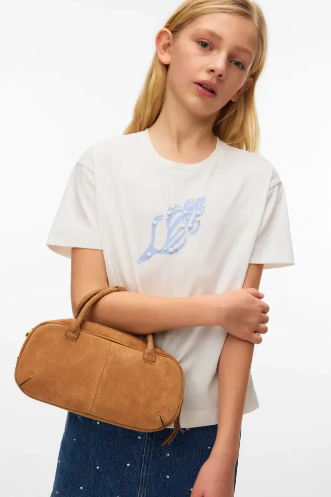 Vero Moda Girl VMPALMA T-Shirt - Snow White 158-164 Kids