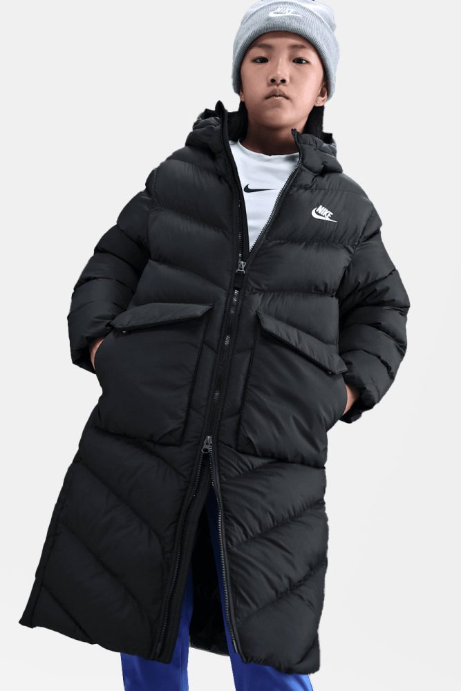 Nike Sportswear All Day Play Oversize Puffer Parka - Black M Kids