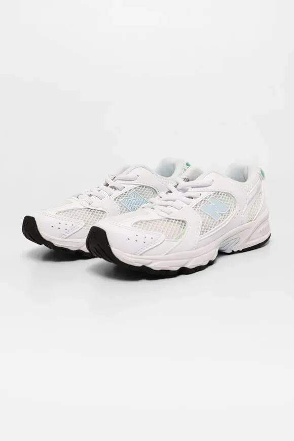 New Balance P 530 Seasonal Kids Sneaker - White + Light Green EU31
