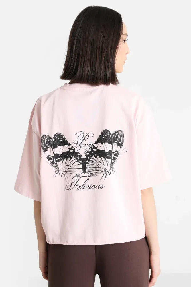 Felicious Oversize T-Shirt - Light Pink S Damen