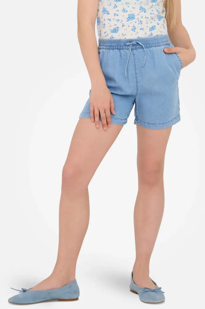 Only KOGPEMA Stoffshorts - Medium Blue Denim 146 Kids