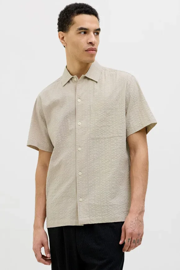 Jack & Jones Premium JPRCCEASTON Oversize Hemd aus Seersucker - Silver Lining XS Herren