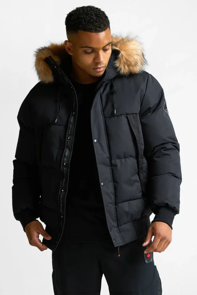 Zavetti Canada Aylmer Puffer Bomberjacke - Jet Black S Herren