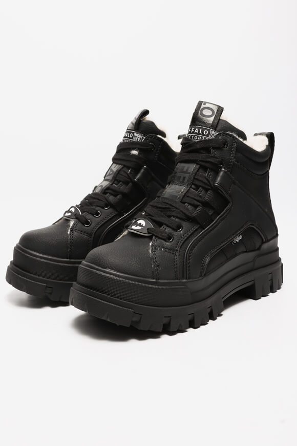 Buffalo Aspha NC gefütterte Plateau Stiefelette - Black EU36 Damen