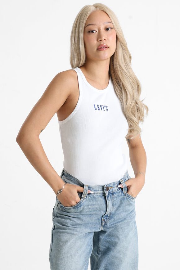 Levi's Geripptes Tanktop - White M Damen