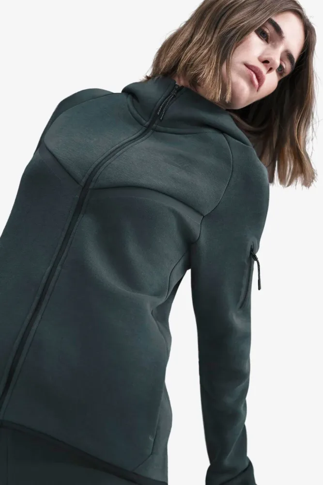 Nike Sportswear Tech Fleece Kapuzensweatjacke - Seaweed M Damen