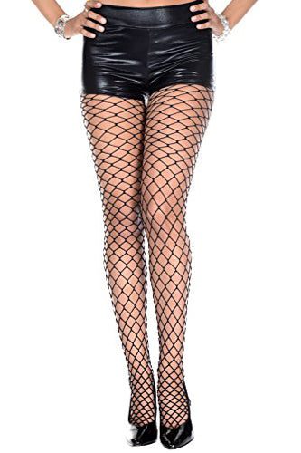 Music Legs Netz Strumpfhose - Schwarz Einheitsgroesse Damen