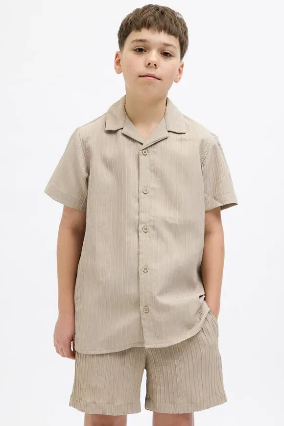 Jack & Jones Junior JJMASSIMO Strukturiertes Hemd - Oxford Tan 164 Kids