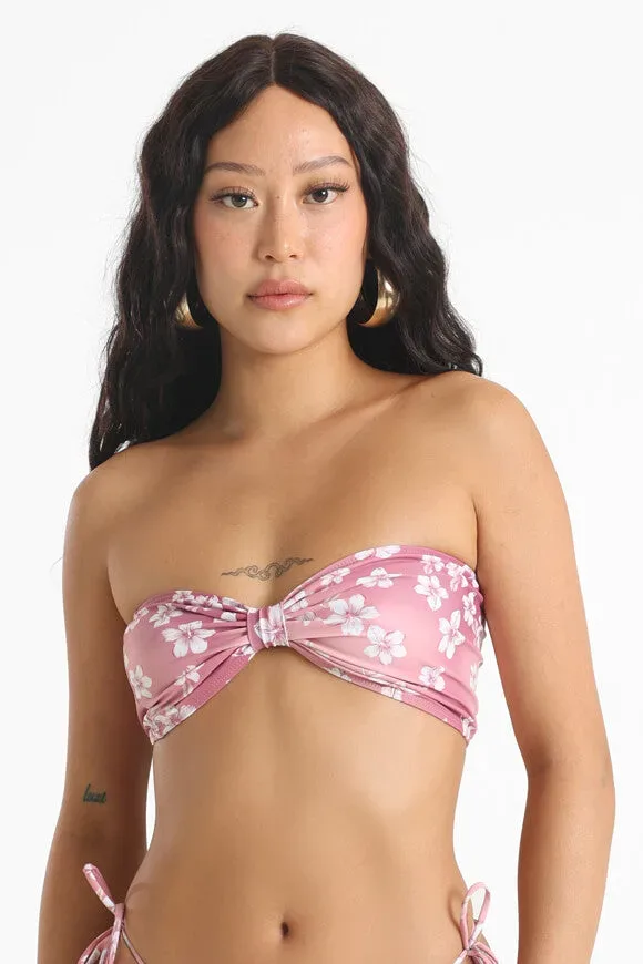 Motel Samara Bandeau Bikini-Oberteil - Old Rose S Damen