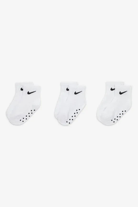 Nike Dreierpack Anti-Rutsch Baby Socken - White EU16-17