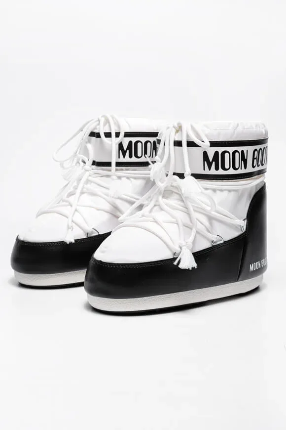 Moon Boot Icon Nylon Schneestiefelette - White EU36-38 Damen