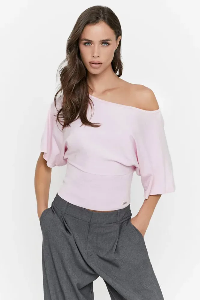 Tally Weijl Crop Feinstrickpullover - Light Pink XS Damen