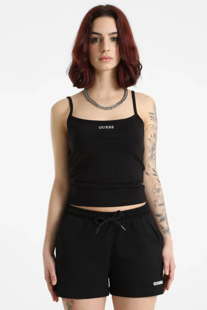 Guess Crop Trägertop - Jet Black S Damen