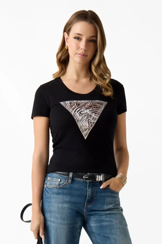 Guess - T-Shirt, für Damen, Black, Größe L